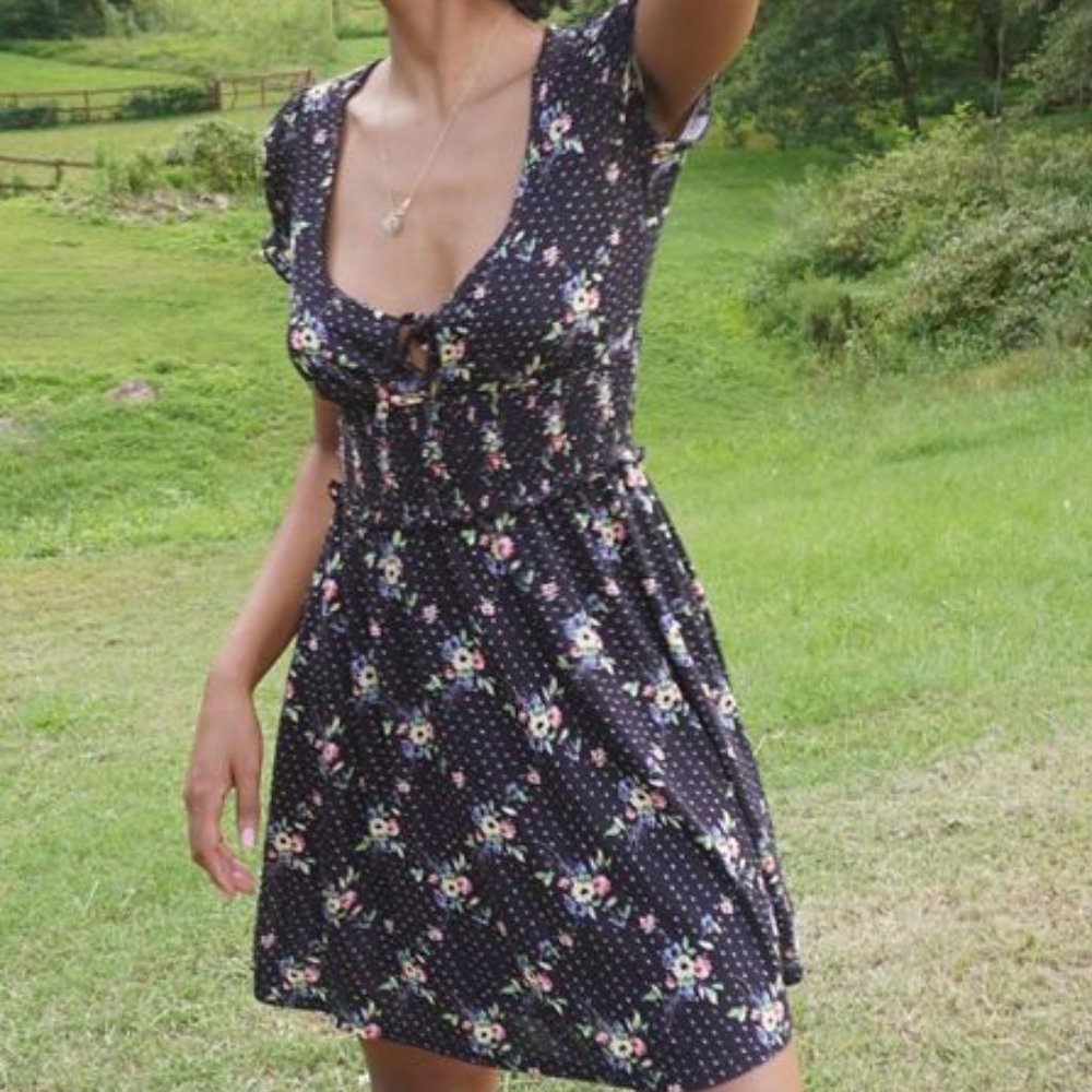 UO Charlie Knit Short Sleeve Mini Dress